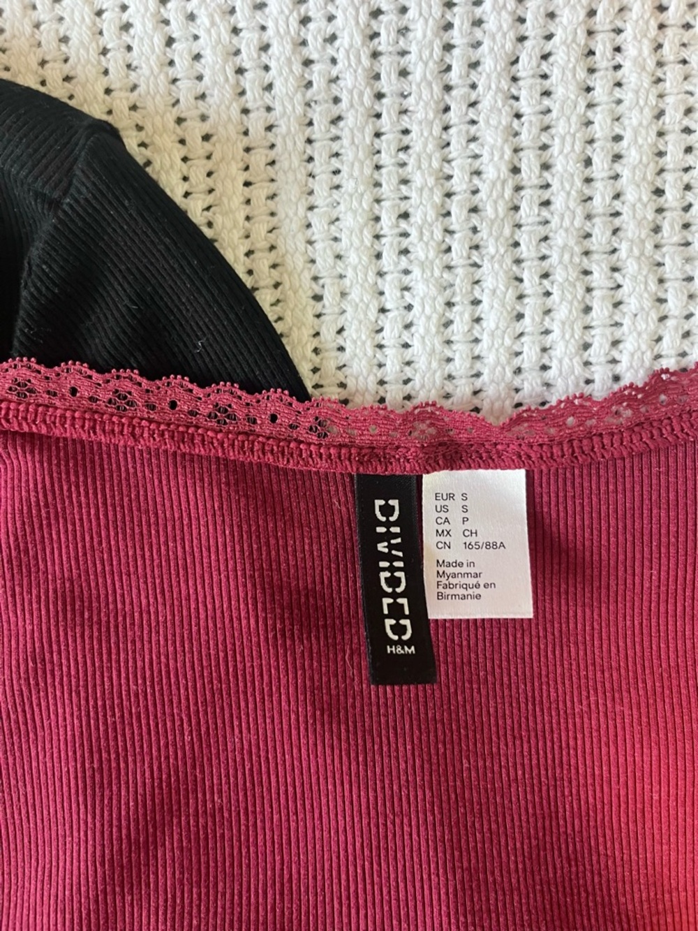 Lace-Trimmed Ribbed Tops - Picture 4 of 7